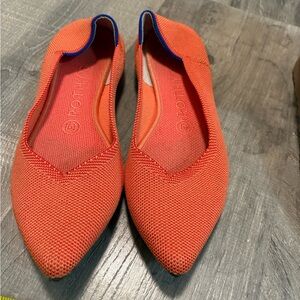 Rothy's Vibrant Orange and Blue Flats
